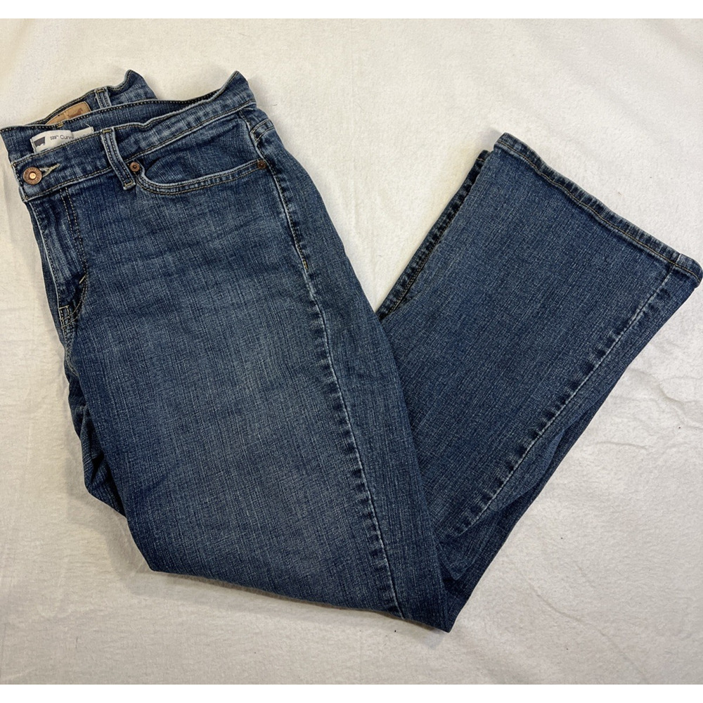Levi's 529 Curvy Boot Cut Womens Dark Wash Jeans Size 16 Western Cowgirl Preppy